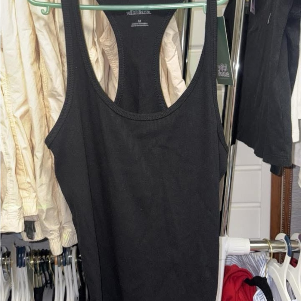 Wild Fable Black Fitted Sleeveless Tank Top